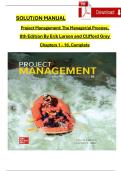 Solution Manual for Project Management&colon; The Managerial Process by Larson & Gray &vert; Complete Chapters 1&ndash;16