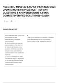 NSG 3450 &sol; NSG3450 EXAM 2&colon; &lpar;NEW 2025&sol; 2026 UPDATE&rpar; NURSING PRACTICE -  REVIEW&vert; QUESTIONS & ANSWERS&vert; GRADE A &vert; 100&percnt; CORRECT &lpar;VERIFIED SOLUTIONS&rpar;- GALEN