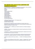 EPIC BRIDGES FINAL EXAM ACTUAL QUESTIONS AND ANSWERS GUARANTEE A&plus;