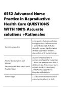 6552 Advanced Nurse Practice in Reproductive Health Care QUESTIONS WITH 100- Accurate solutions
