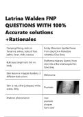 Latrina Walden FNP QUESTIONS WITH 100- Accurate solutions &plus;Rationales