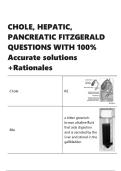 CHOLE&comma; HEPATIC&comma; PANCREATIC FITZGERALD QUESTIONS WITH 100- Accurate solutions