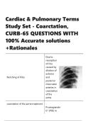 Cardiac & Pulmonary Terms Study Set - Coarctation&comma; CURB-65 QUESTIONS WITH 100- Accurate solutions