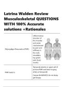 Latrina Walden Review Musculoskeletal QUESTIONS WITH 100- Accurate solutions &plus;Rationales&period;