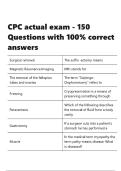 CPC actual exam - 150 Questions with 100- correct answers