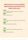CMAA Final Exam Test &lpar;Latest 2026&sol;2027 Update&rpar; Questions with Verified Answers&vert; Grade A&vert; 100&percnt; Correct&period;