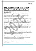 EYELASH EXTENSION TDLR REVIEW  Questions with Detailed Verified  Answers