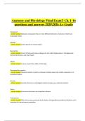 Anatomy and Physiology&comma; Final Exam Ch&period; 1&ndash;16&comma; 2025&ndash;2026 &ndash; Complete Exam Questions and Answers &lpar;A&plus; Grade&rpar;