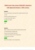 CMAA Exam-Prep &lpar;Latest 2026&sol;2027&rpar; Questions with Approved Answers &vert; 100&percnt; Correct&period;