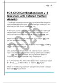 FOA CFOT Certification Exam v11  Questions with Detailed Verified  Answers