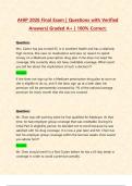 AHIP 2026 Final Exam &vert; Questions with Verified Answers&vert; Graded A&plus; &vert; 100&percnt; Correct&period;
