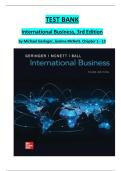 TEST BANK  International Business&comma; 3rd Edition  by Michael Geringer&comma; Jeanne McNett&period; Chapter 1 - 15
