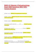 BIOD 331 Module 2 Pathophysiology Exam 2026 Questions With 100&percnt; Correct Answers &vert;