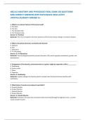 HESI A2 ANATOMY AND PHYSIOLOGY REAL EXAM 150 QUESTIONS AND CORRECT ANSWERS WITH RATIONALES 2026 LATEST UPDATE&sol;&sol;ALREADY GRADED A&plus;