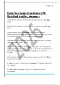 Fresenius Exam Questions with  Detailed Verified Answers 