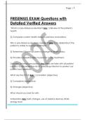 FRESENIUS EXAM Questions with  Detailed Verified Answers