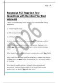 Fresenius PCT Practice Test  Questions with Detailed Verified  Answers 