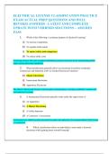 ELECTRICAL LICENSE CLASSIFICATION PRACTICE  EXAM ACTUAL PREP QUESTIONS AND WELL  REVISED ANSWERS - LATEST AND COMPLETE  UPDATE WITH VERIFIED SOLUTIONS &ndash; ASSURES  PASS