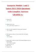 Georgette Module 1 and 2  Latest 2025&sol;2026 Questions  with Complete Answers  GRADED A&plus;