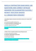 NASCLA CONTRACTOR EXAM MOCK 100  QUESTIONS AND CORRECT DETAILED  ANSWERS FOR GUARANTEED SUCCESS &sol;  NEWEST 2025&sol;2026 GRADED  A&plus;&vert;&vert;BRAND NEW VERSION&excl;&excl; 