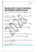 Hondros BIO117 Exam 3 Questions  with Detailed Verified Answers