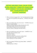 UNITED AIRLINES FINAL EXAM STUDY  GUIDE 2026&sol;2027 COMPLETE QUESTIONS  WITH CORRECT DETAILED ANSWERS &vert;&vert;  100&percnt; GUARANTEED PASS  <LATEST VERSION> 
