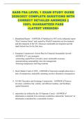 SASB FSA LEVEL 1 EXAM STUDY GUIDE  2026&sol;2027 COMPLETE QUESTIONS WITH  CORRECT DETAILED ANSWERS &vert;&vert;  100&percnt; GUARANTEED PASS  <LATEST VERSION> 