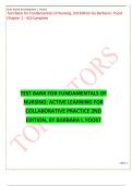 Test Bank for Fundamentals of Nursing&comma; 3rd Edition by Barbara L Yoost Chapter 1 - 42-Complete&period;pdf