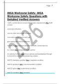 IMSA Workzone Safety&comma; IMSA  Workzone Safety Questions with  Detailed Verified Answers 