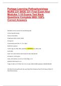 Portage Learning Pathophysiology NURS 231 BIOD 331 Final Exam And Modules 1-10 Exams Test Bank Questions Complete With 100&percnt; Correct Answers &vert; verified exam questions &vert;