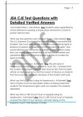 JEA CJE Test Questions with  Detailed Verified Answers 