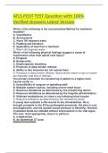 ATLS POST TEST Question with 100&percnt; Verified Answers Latest Version