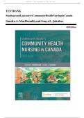 Test Bank - Stanhope and Lancasters Community Health Nursing in Canada&comma; 4th Edition &lpar;MacDonald&comma; 2022&rpar;&comma; Chapter 1-18 &vert; All Chapters