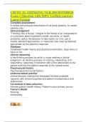 CRITICAL THINKING NUR 200 HONDROS Exam 1 Question with 100&percnt; Verified Answers Latest Version&period;