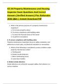 ICC 64 Property Maintenance and Housing  Inspector Exam Questions And Correct  Answers &lpar;Verified Answers&rpar; Plus Rationales  2026 Q&A &vert; Instant Download Pdf