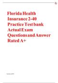 Florida Health Insurance 2-40 License &vert; Complete Practice Exam Questions and Answers