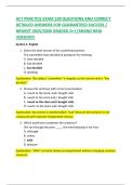 ACT PRACTICE EXAM 100 QUESTIONS AND CORRECT  DETAILED ANSWERS FOR GUARANTEED SUCCESS &sol;  NEWEST 2025&sol;2026 GRADED A&plus;&vert;&vert;BRAND NEW  VERSION&excl;&excl; 