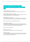 ELECTRICAL C-10 CONTRACTORS LICENSE EXAM QUESTIONS & ANSWERS 