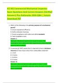 ICC M2 Commercial Mechanical Inspector  Exam Questions And Correct Answers &lpar;Verified  Answers&rpar; Plus Rationales 2026 Q&A &vert; Instant  Download Pdf 