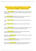 ELECTRICAL CRAFT HELPER STUDY GUIDE EXAM WITH CORRECT ANSWERS