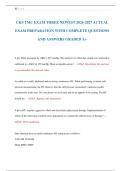 C&S TMC EXAM THREE NEWEST 2026-2027 ACTUAL  EXAM PREPARATION WITH COMPLETE QUESTIONS  AND ANSWERS GRADED A&plus;