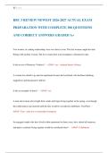 RBC 3 REVIEW NEWEST 2026-2027 ACTUAL EXAM  PREPARATION WITH COMPLETE 300 QUESTIONS  AND CORRECT ANSWERS GRADED A&plus;