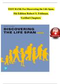 TEST BANK For Discovering the Life Span&comma;  5th Edition Robert S&period; Feldman&comma;  Verified Chapters