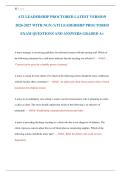 ATI LEADERSHIP PROCTORED LATEST VERSION  2026-2027 WITH NGN &sol;ATI LEADERSHIP PROCTORED  EXAM QUESTIONS AND ANSWERS GRADED A&plus; 
