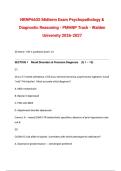 NRNP6635 Midterm Exam Psychopathology & Diagnostic Reasoning - PMHNP Track - Walden University 2026-2027
