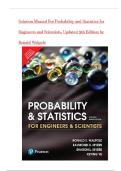 Solution Manual For Probability and Statistics for Engineers and Scientists&comma; Updated 9th Edition by Ronald Walpole