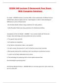 ECON 340 Lecture 5 Homework Four Exam With Complete Solutions 