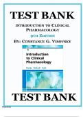 Test Bank -  Introduction to Clinical Pharmacology 9th Edition By Constance G Visovsky&semi; Cheryl H Zambroski&semi; Shirley Hosler  &vert; All  Chapters&period;