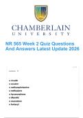 NR 565 Week 2 Quiz Questions And Answers Latest Update 2026