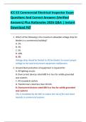 ICC E2 Commercial Electrical Inspector Exam  Questions And Correct Answers &lpar;Verified  Answers&rpar; Plus Rationales 2026 Q&A &vert; Instant  Download Pdf 